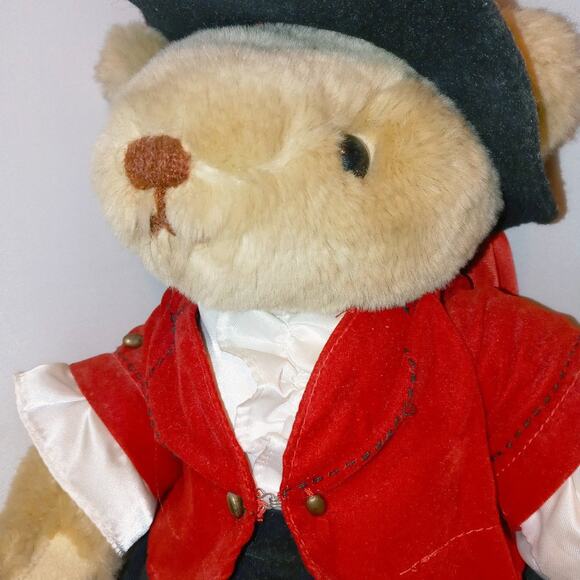 Vintage Gorham Lady Sterling Teddy Bear Plush 14 Stuffed Animal 1986 - Picture 2 of 7